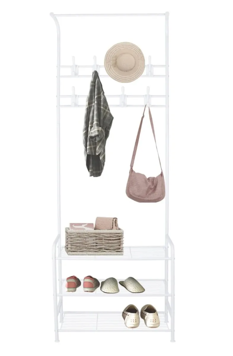 Coat Rack Stand with shoe rack - Image 3