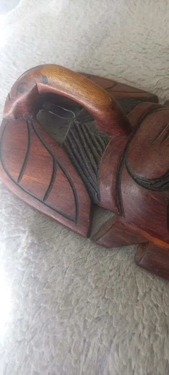 African Hardwood Handmade Tribal Mask - Image 3