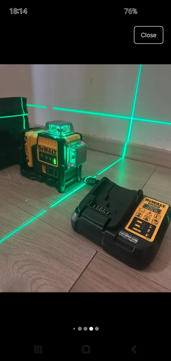 12V 3 Way Dewalt Green Laser - Image 1