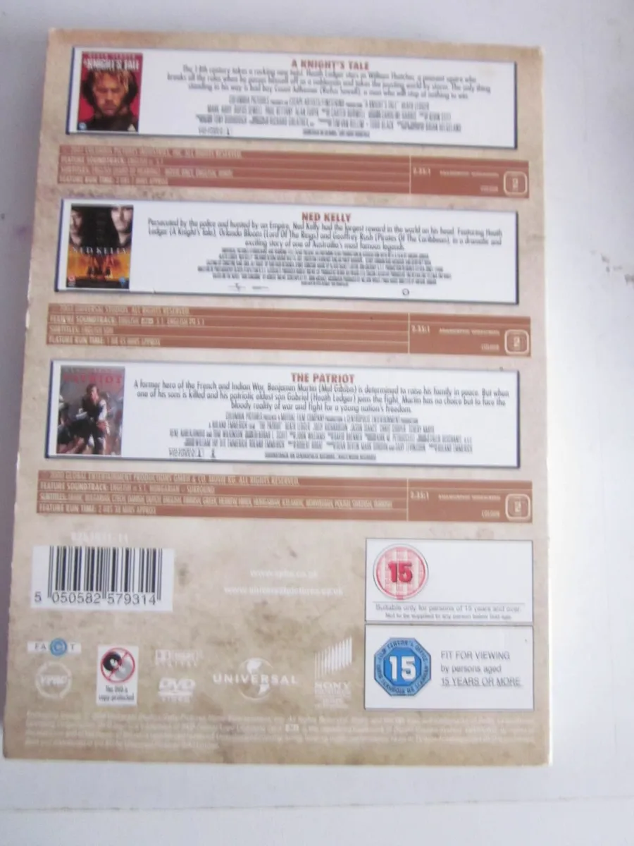 The Patriot/A Knight's Tale/Ned Kelly [DVD] - Image 3