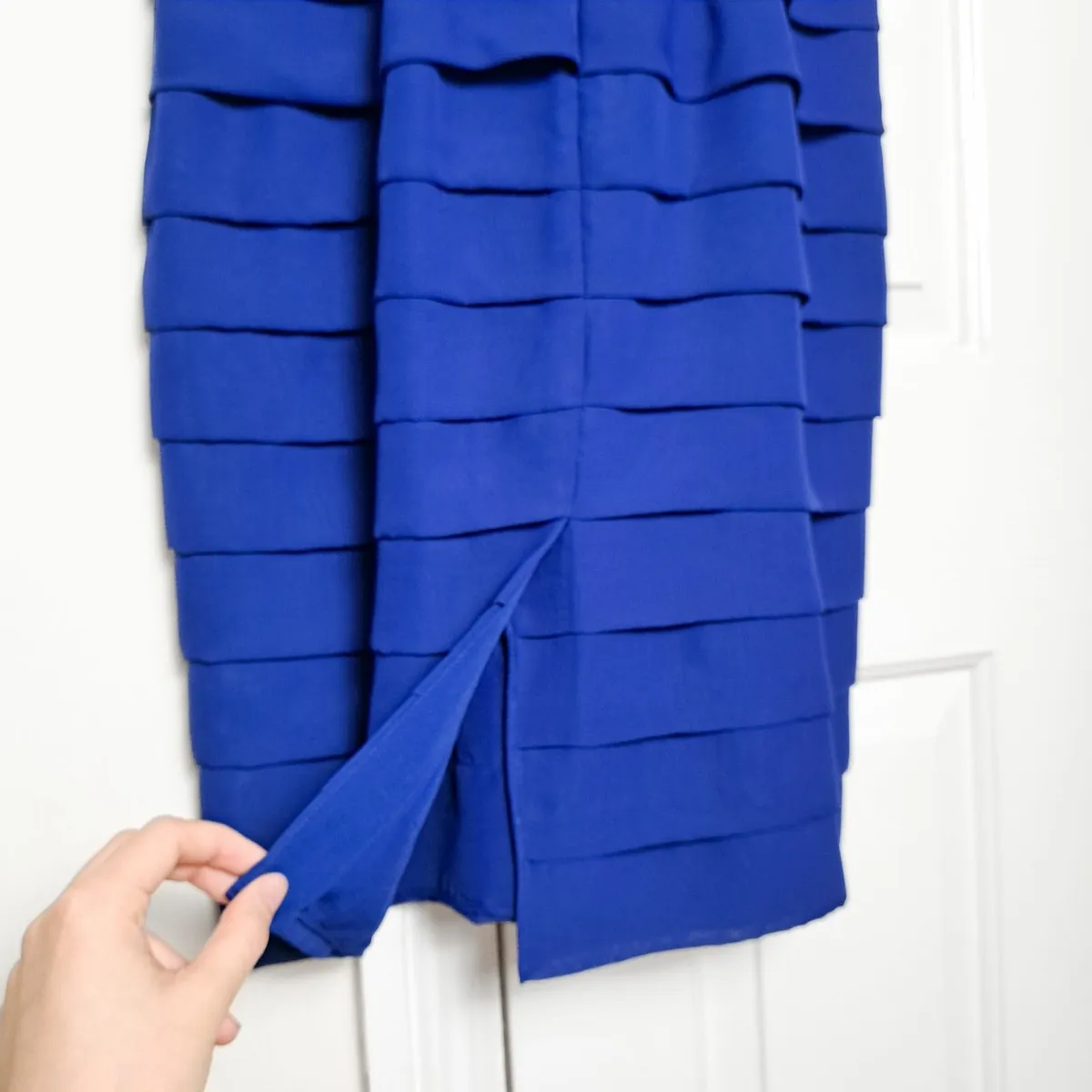 Jaeger Blue Navy Bandage Mini Dress 10UK/38EU - Image 3