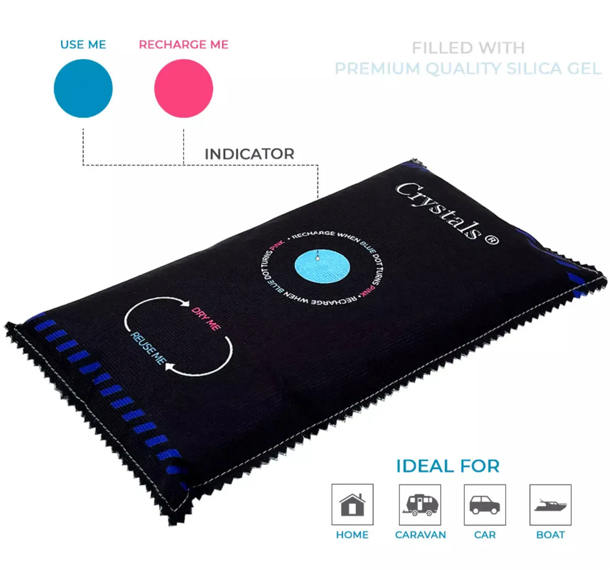 2 x Car / Home Dehumidifier Bags Reusable - Image 2