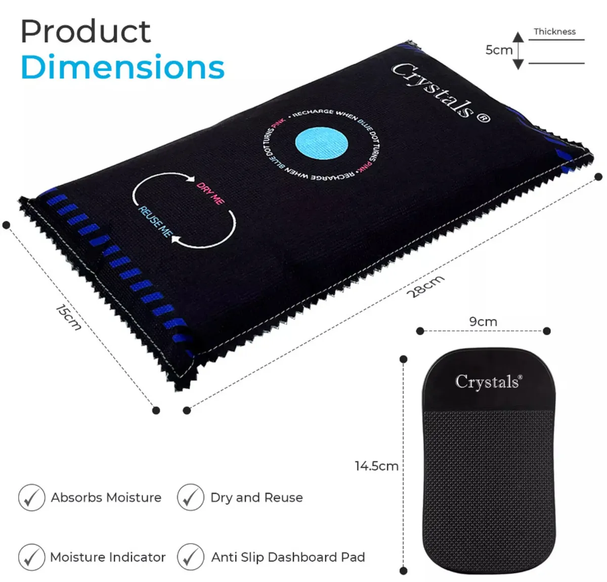 2 x Car / Home Dehumidifier Bags Reusable - Image 4