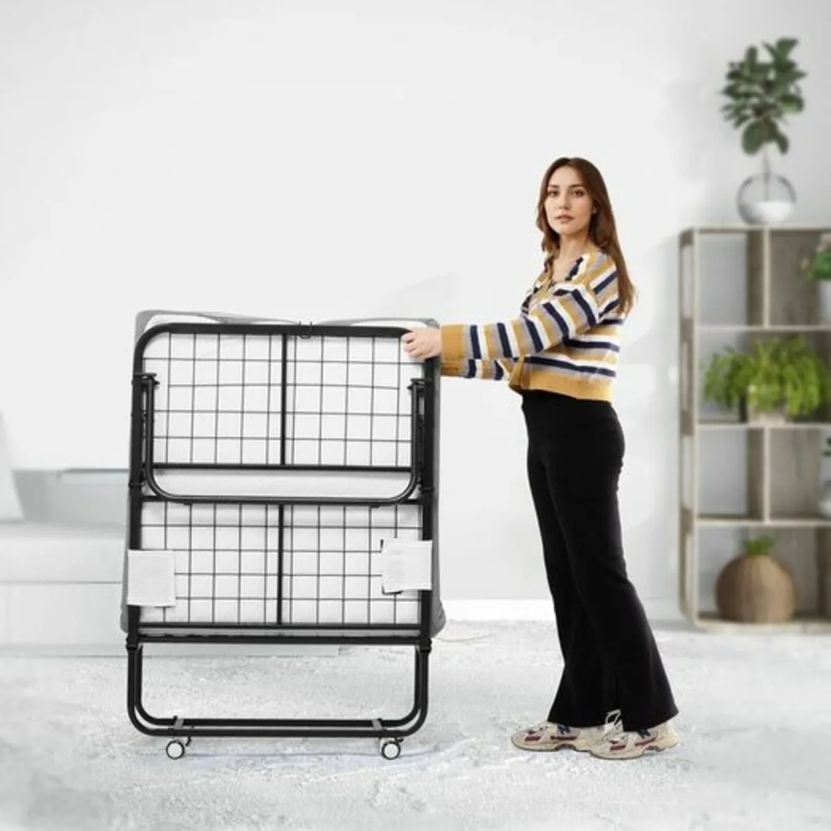 Rollaway Bed Folding with 5 inches Foam Mattress - Image 4