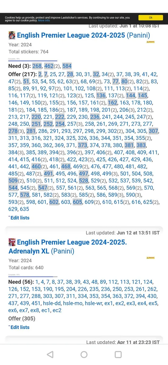 Premier league Cards - Image 1