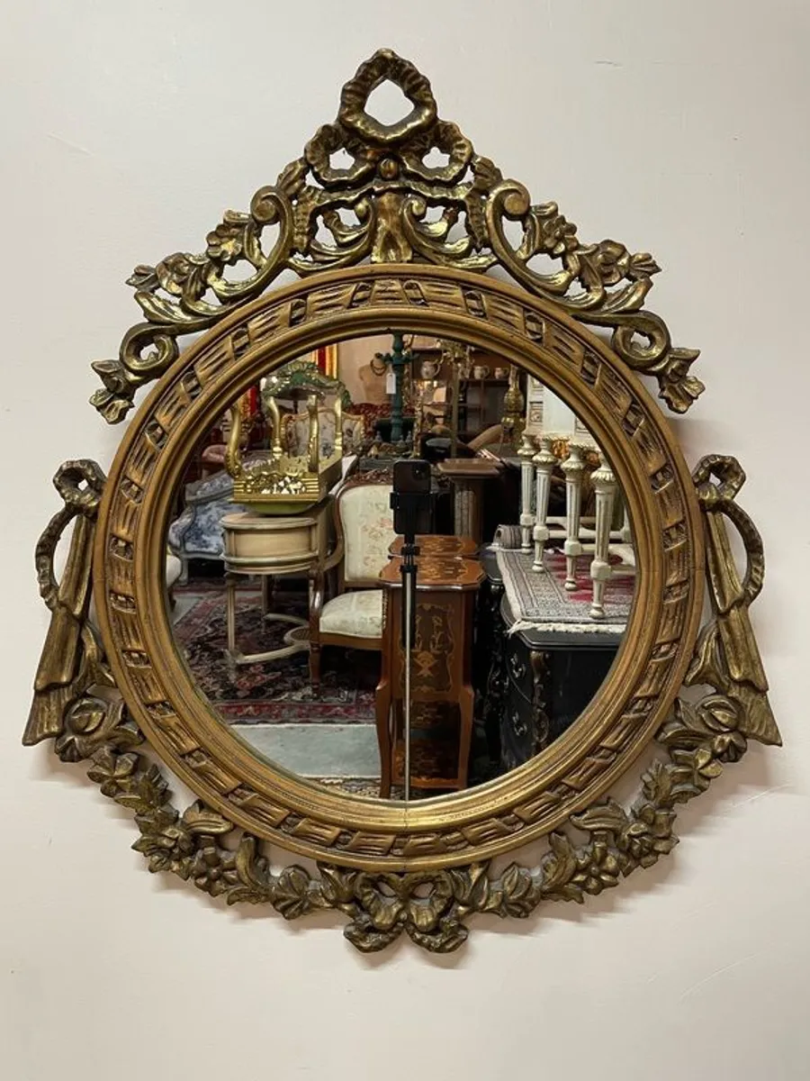 Vintage Napoleon III Design Gilt Wood Mirror. - Image 1