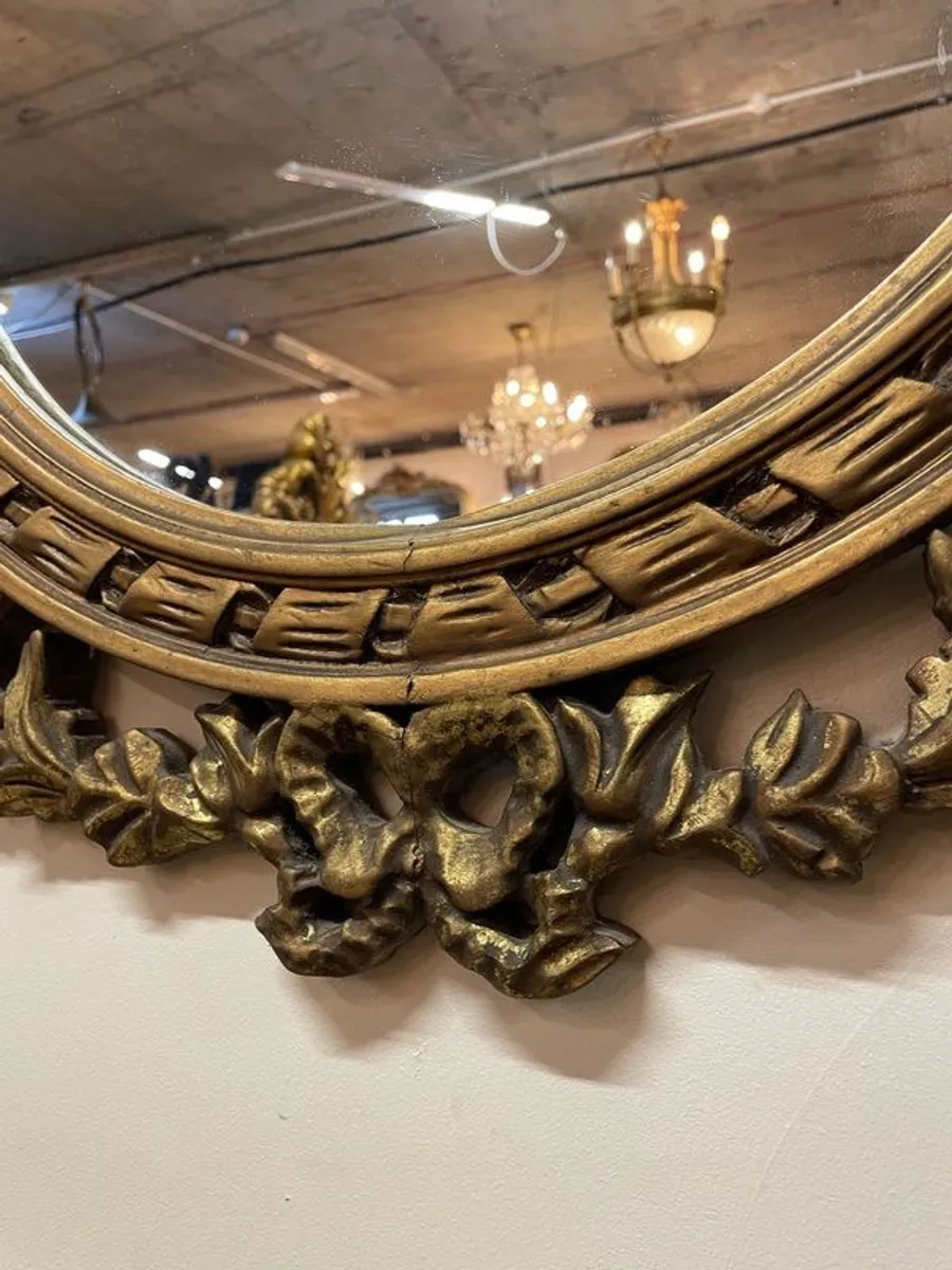 Vintage Napoleon III Design Gilt Wood Mirror. - Image 4