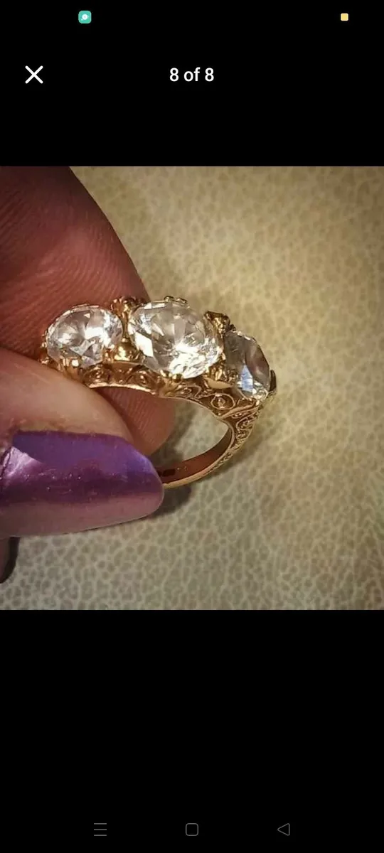 Beautiful Vintage Trilogy Ring - Image 3