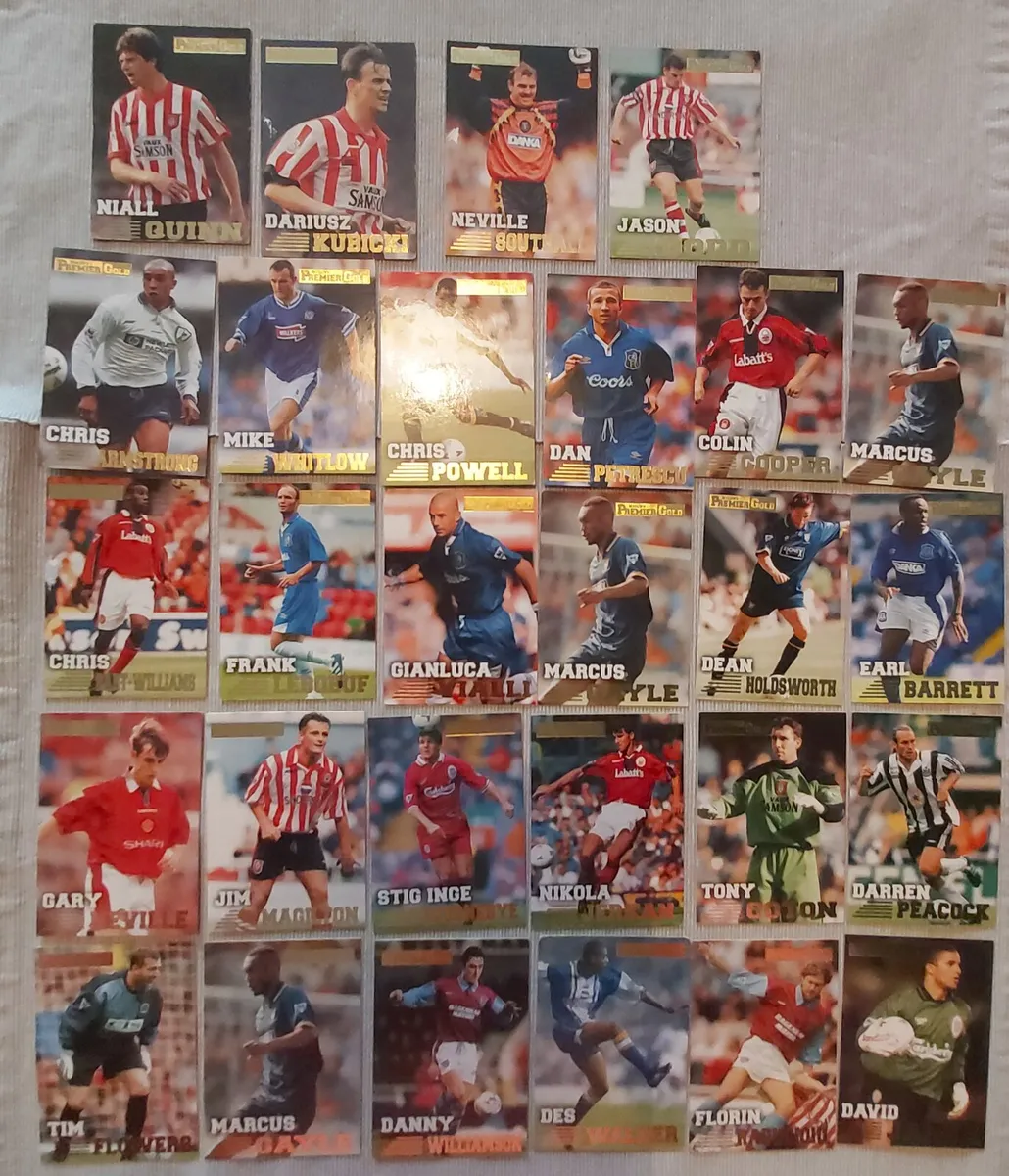 Football cards Merlin premier gold - Image 1