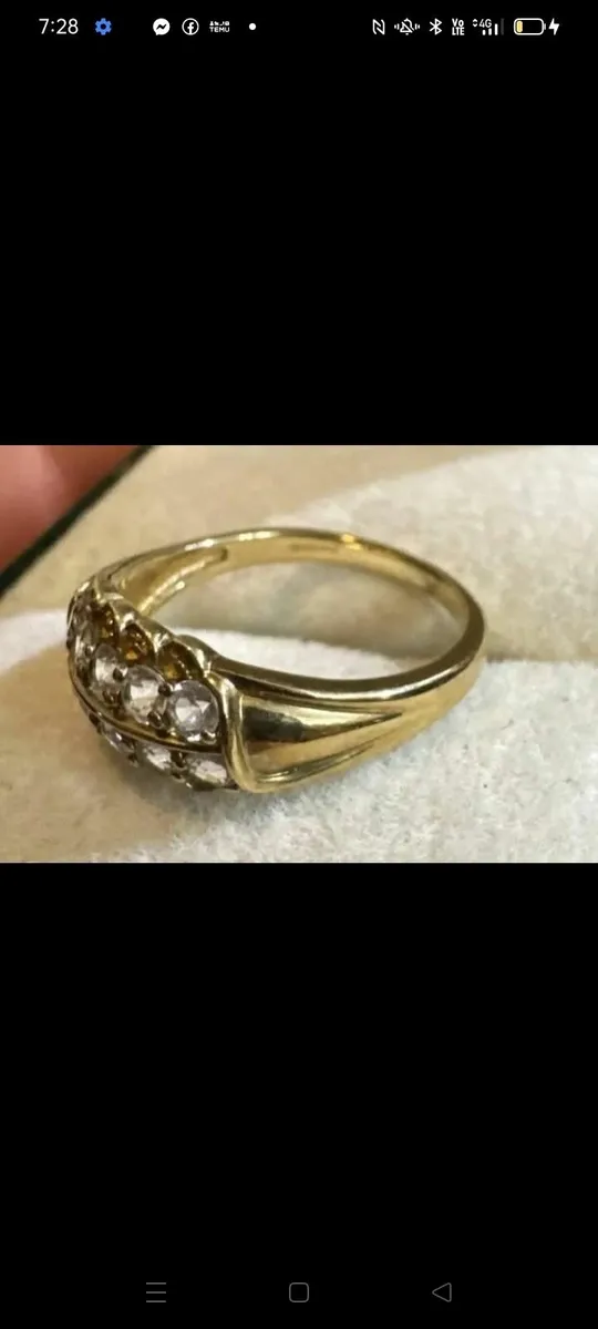 Beautiful Gold CZ  Band - Image 1