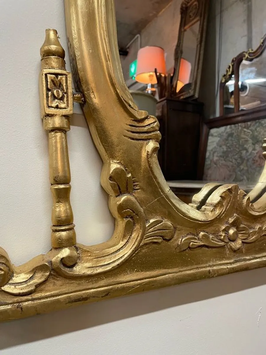 Unusual Gilt Wood Overmantle or Occasional Mirror - Image 2