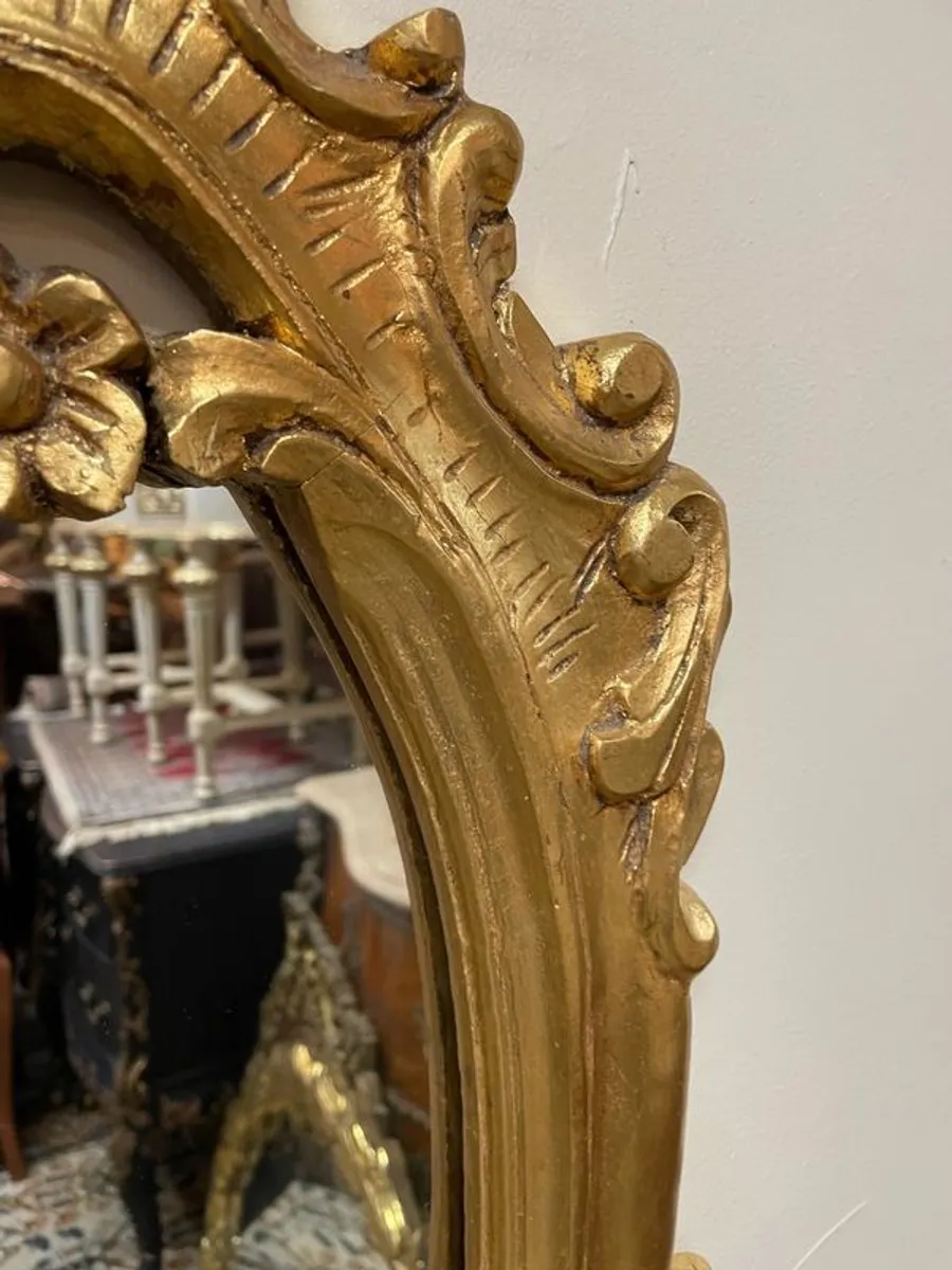 Unusual Gilt Wood Overmantle or Occasional Mirror - Image 4