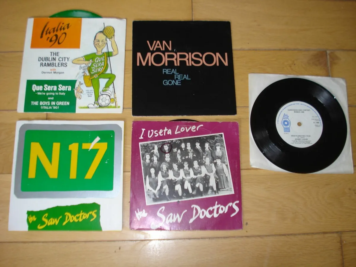 5 RARE OLD IRISH 7 INCH VINYL RECORDS. - Image 1