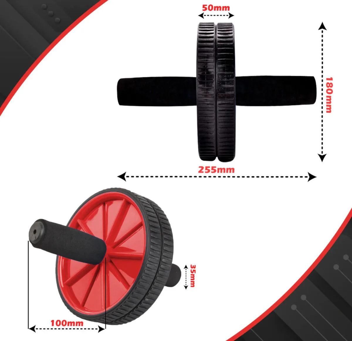 Abs Abdominal Exercise Wheel Fitness Roller NEW - Image 2