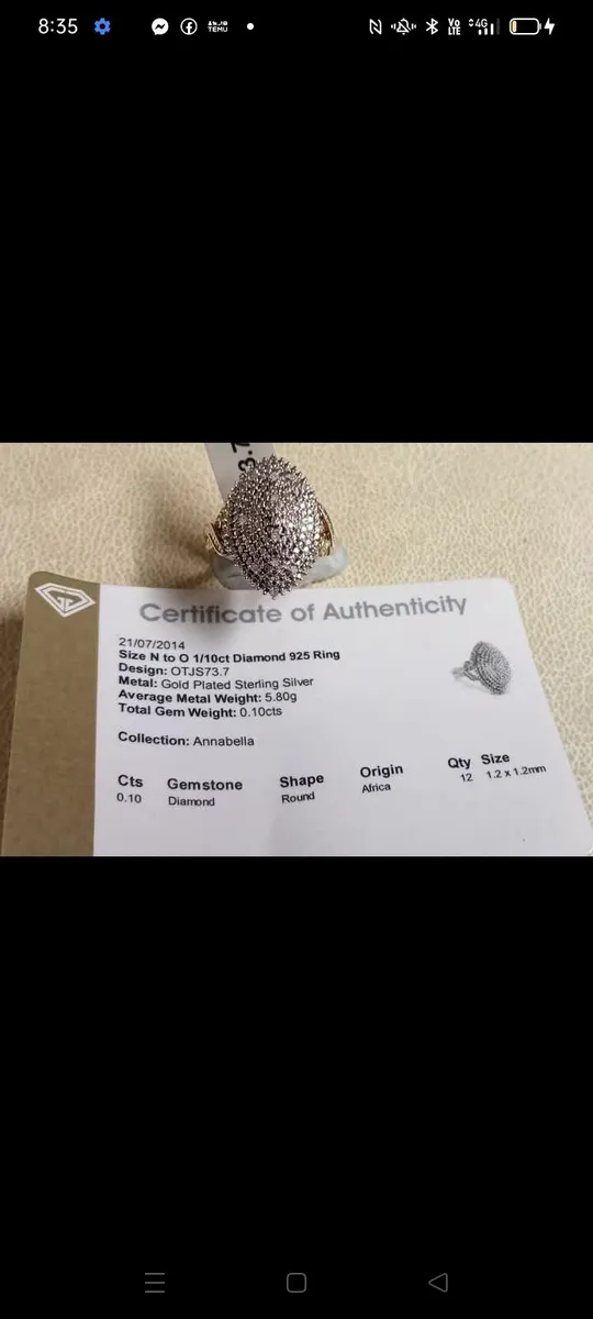 Beautiful Diamond Ring - Image 1