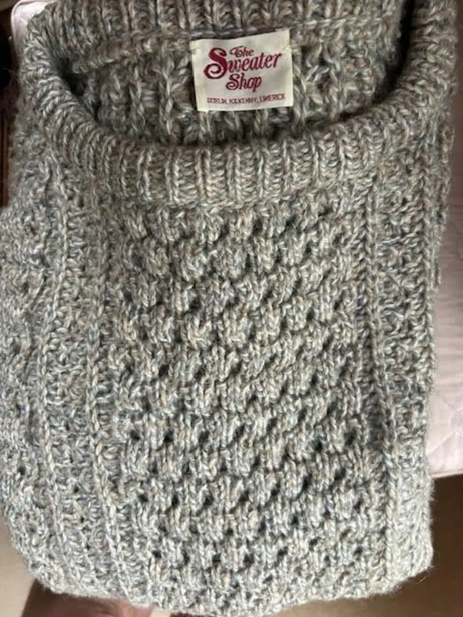 Aran Sweater – Size L – NEW – Hand Knit - Image 2