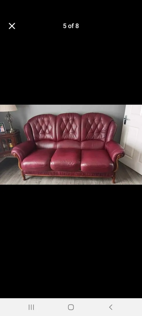 Queen Anne Sofa & Chair - Image 1