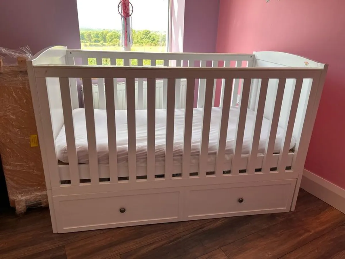 Nursery Cot Bed with drawer - Image 1