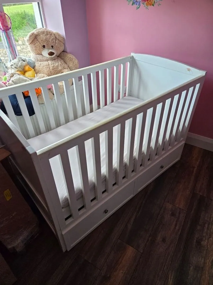 Nursery Cot Bed with drawer - Image 3
