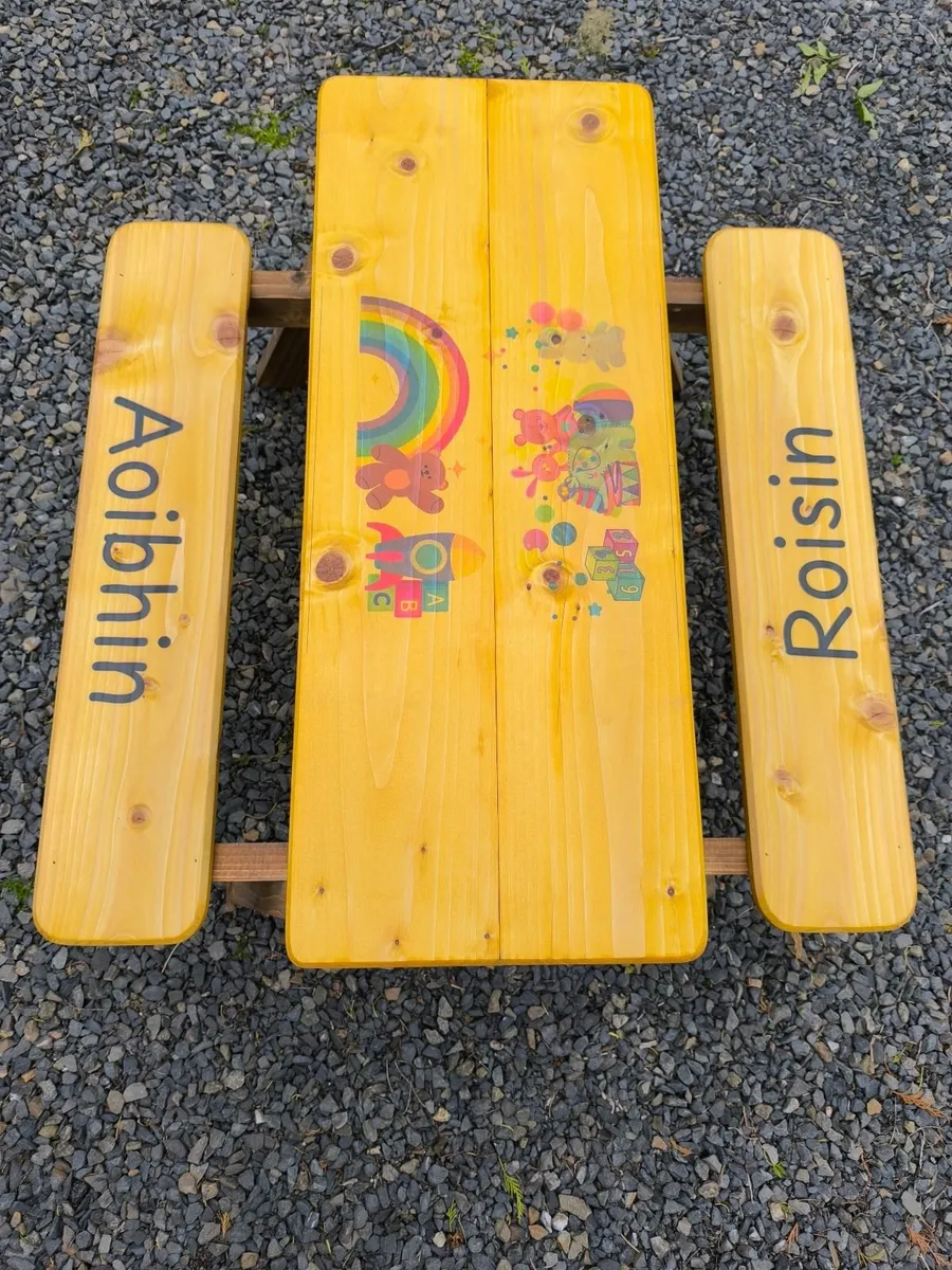 Personalised picnic table sandox - Image 1