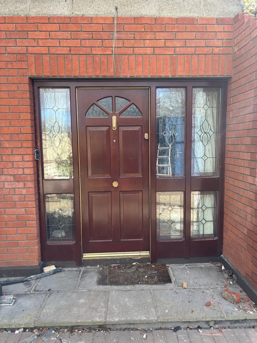 Teak front door and screen