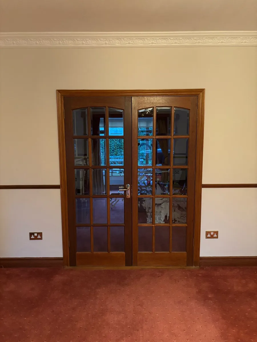 Teak double doors