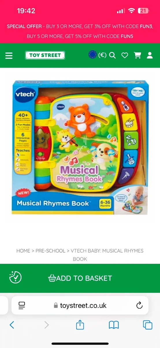 V-Tech Musical Rhymes book - Image 4