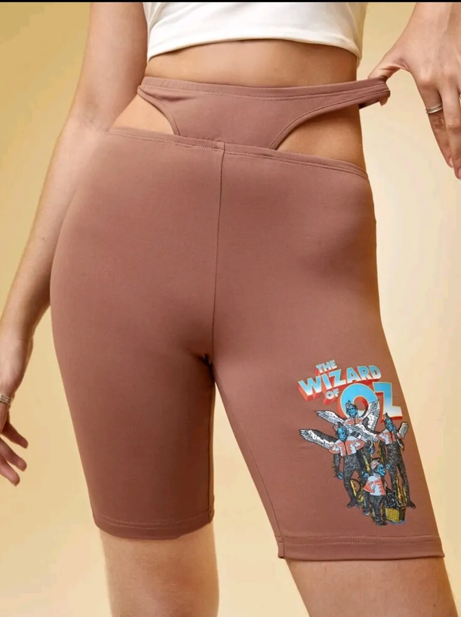 Warner Bros x SHEIN Cartoon Graphic Biker Shorts – - Image 3
