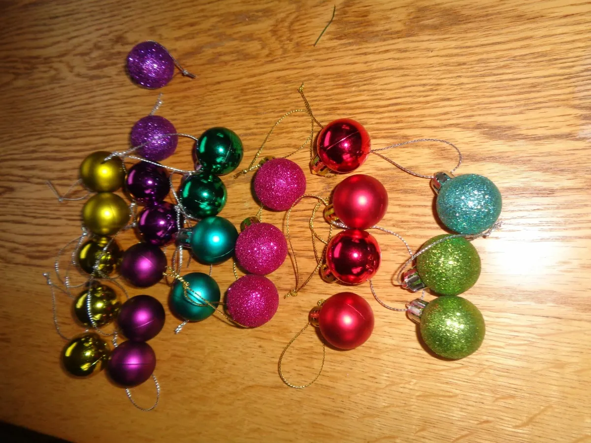 Christmas Mini Baubles x 26 for Sale - Image 1
