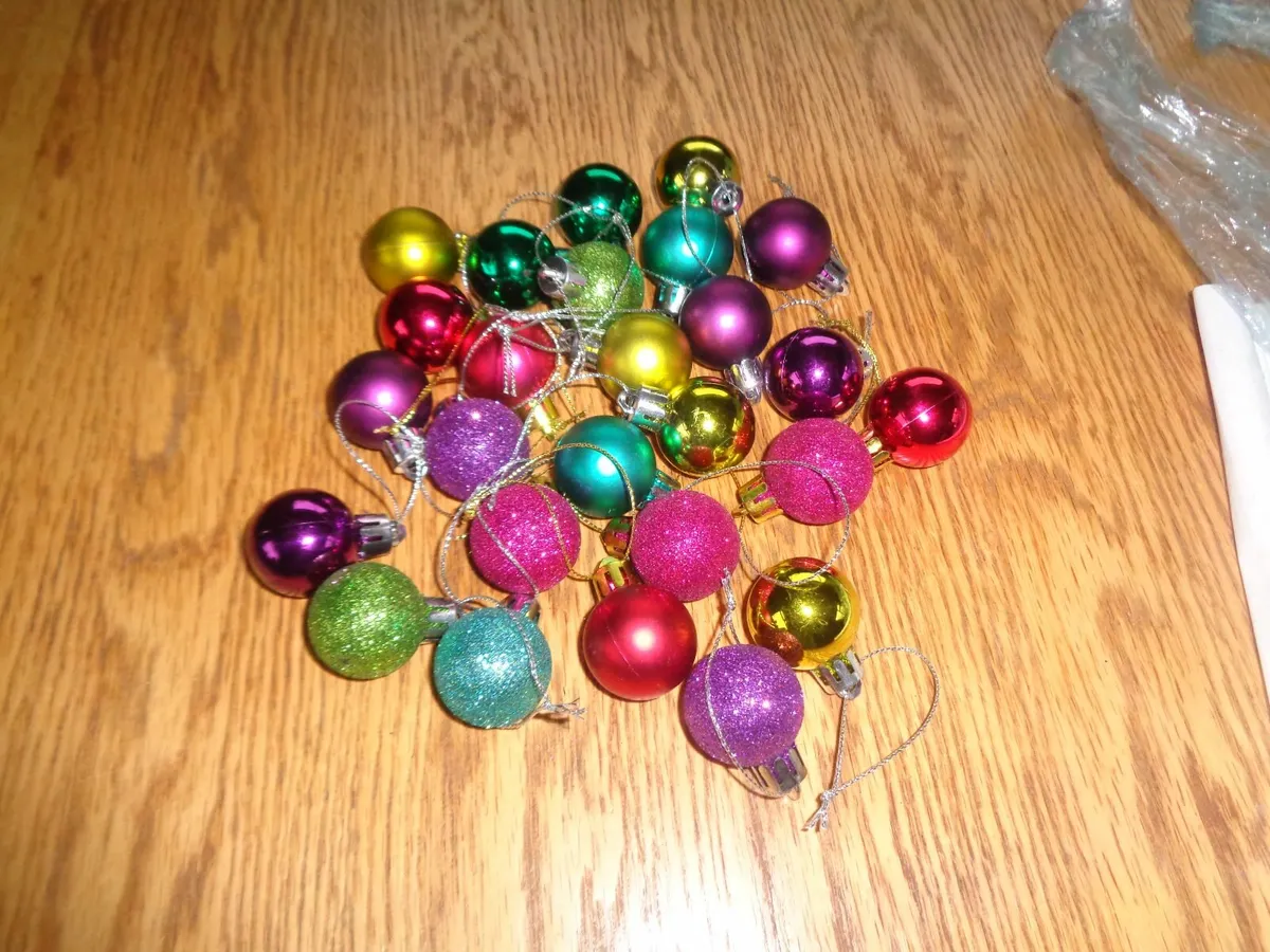 Christmas Mini Baubles x 26 for Sale - Image 2