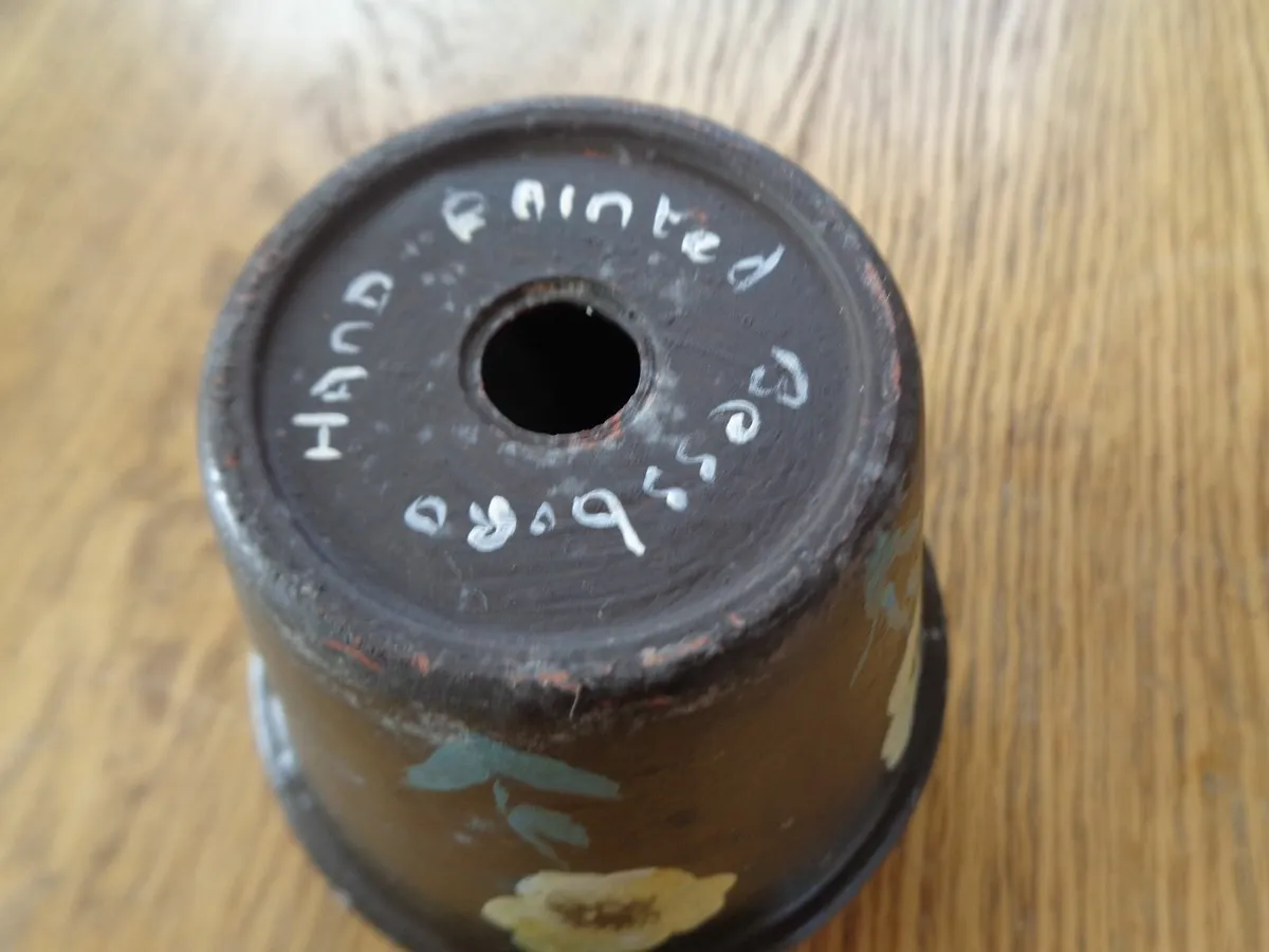 Hand Painted Terracotta Flower Pot for Sale - Image 2