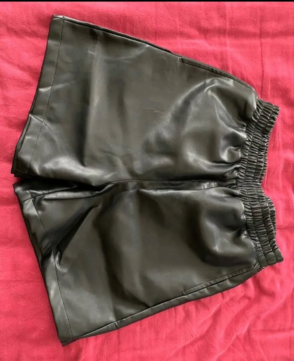 DAZY Elastic Waist PU Leather Shorts — Size S - Image 2