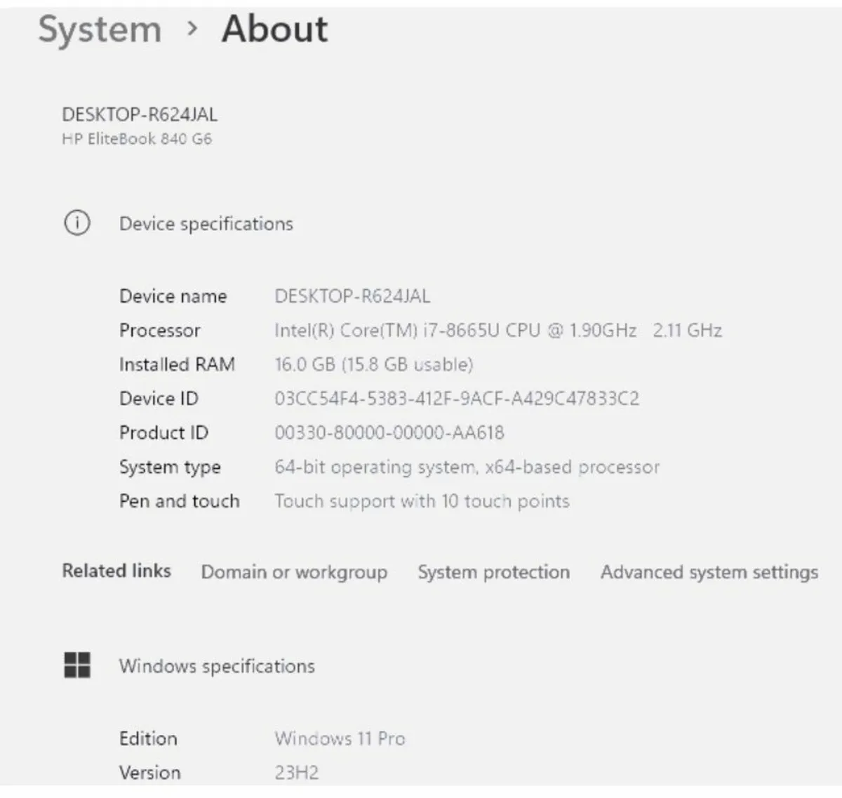 HP EliteBook 840 Gen 6 TOUCH 14" i7 16GB 512GB SSD - Image 4