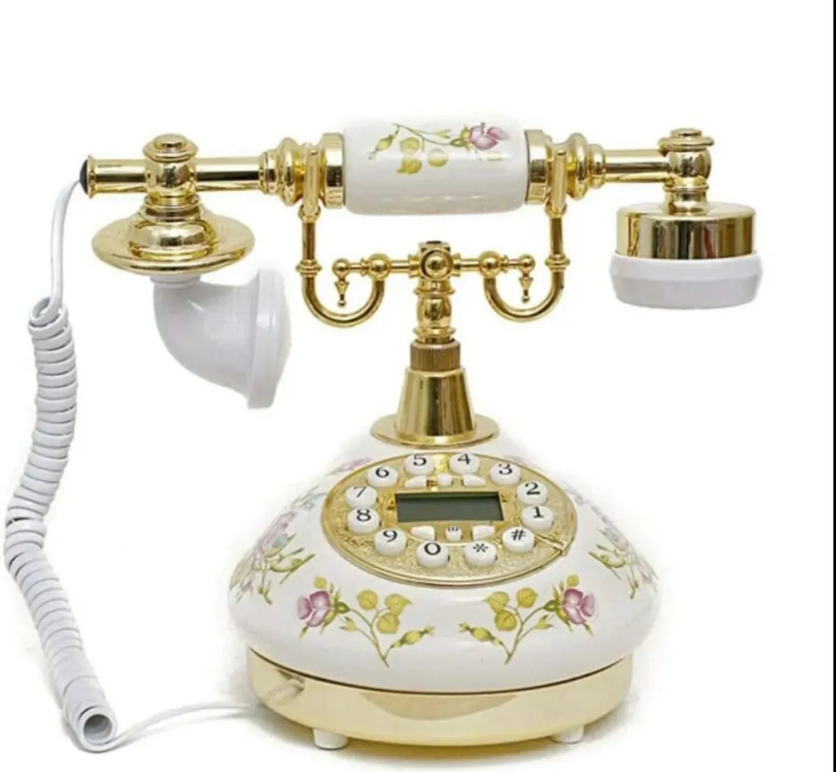 Classic Landline Telephone Vintage Retro Ceramic - Image 1
