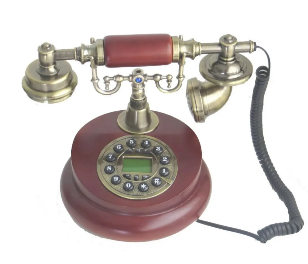 Classical Landline Telephone Wooden Retro NEW - Image 3