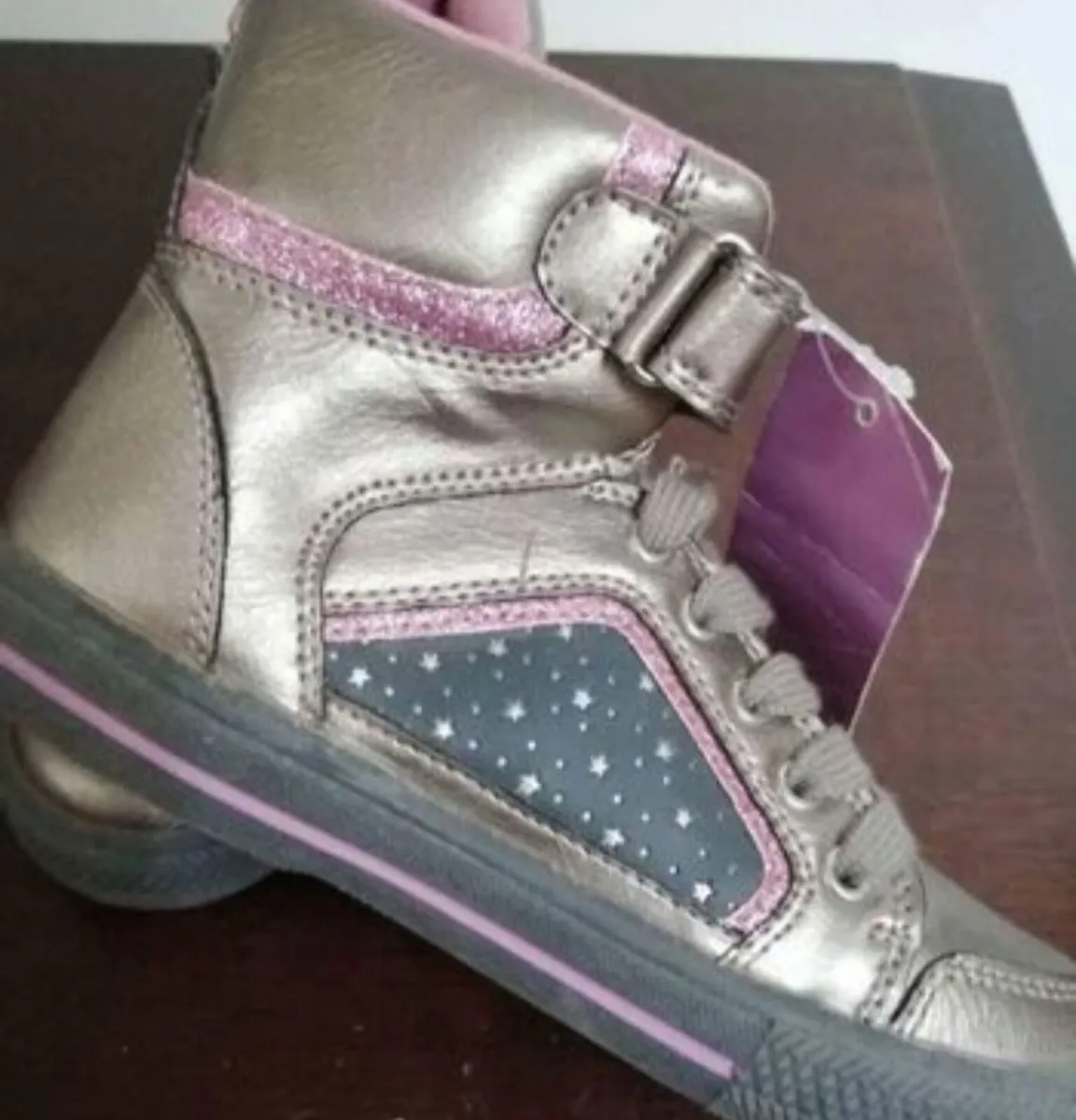 Girls High sided grey runners new with tag's - Image 2