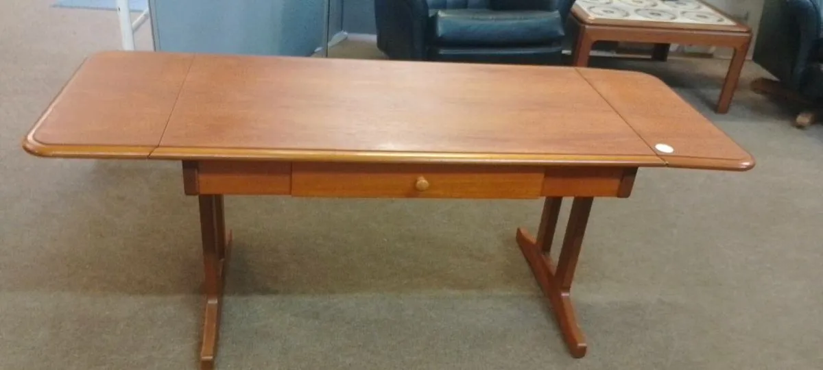 Mid Century Teak Drop End Coffee Table - Image 3