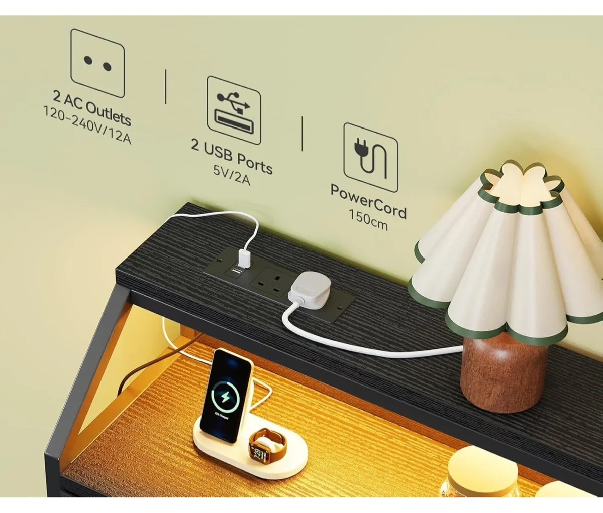 Black Chest of Drawers Bedroom with 9 Fabric Drawe - Image 4