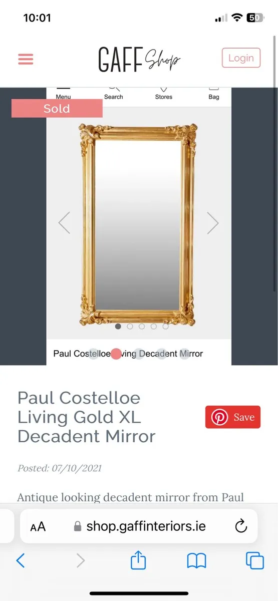Paul Costello XL mirror - Image 1