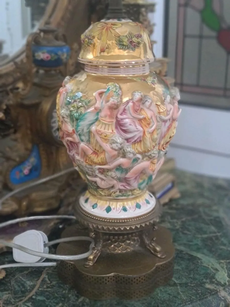 1950s Capodimonte lamp - Image 1