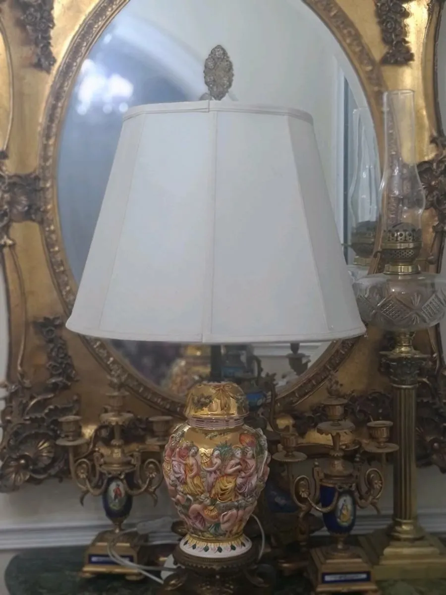 1950s Capodimonte lamp - Image 2