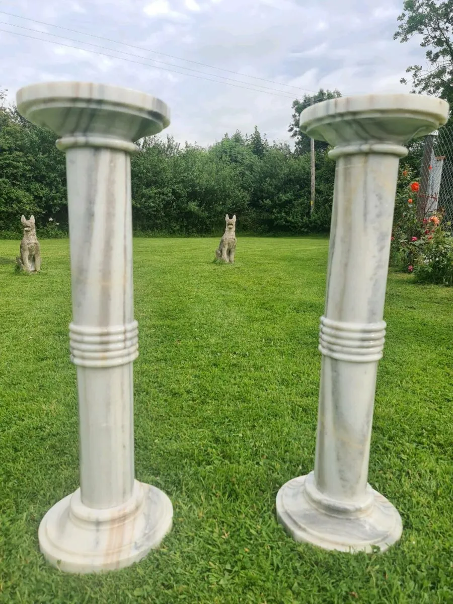 Solid marble pedestals - Image 1