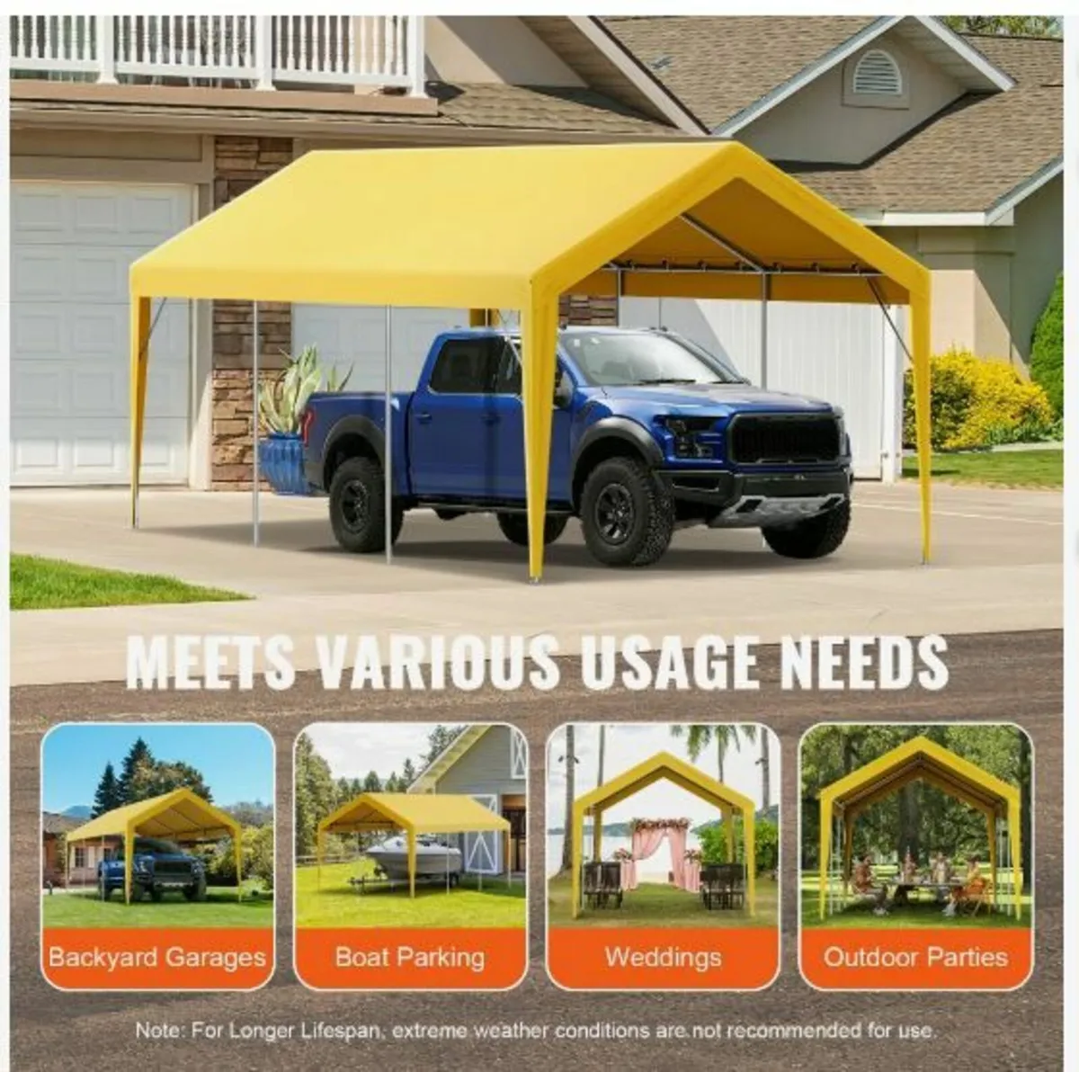 Carport Replacement Canopy Cover 10 x 20 ft - Image 3