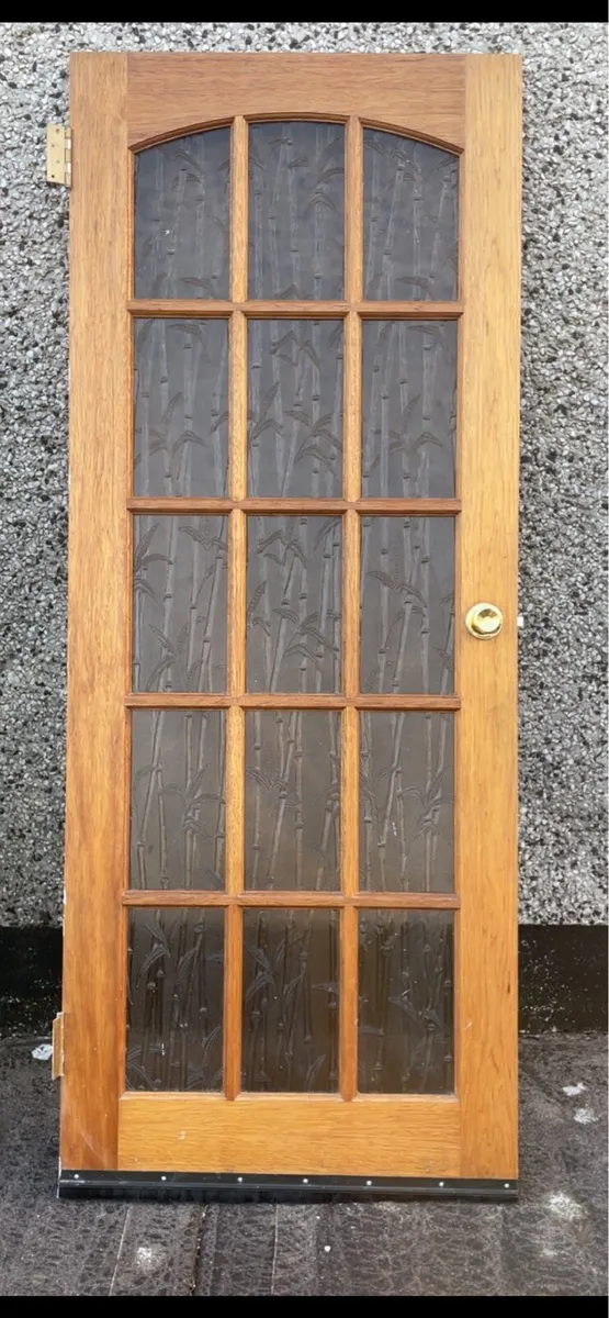 Teak wooden glass doors - Image 2