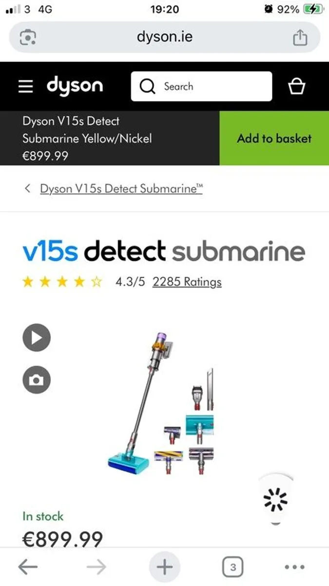 Dyson V15s Detect Submarine - Image 1