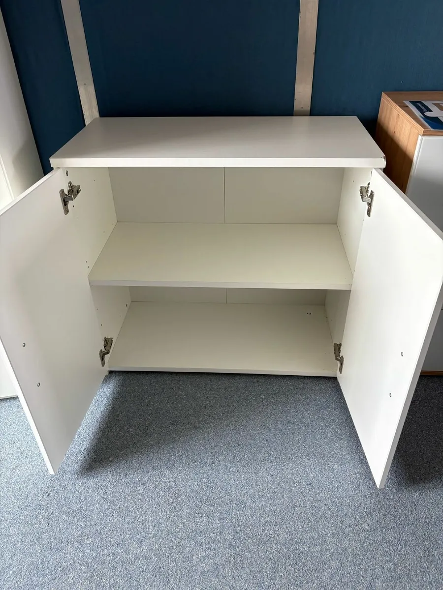 'Bush' Low White Cupboard - £75 + VAT - Image 2