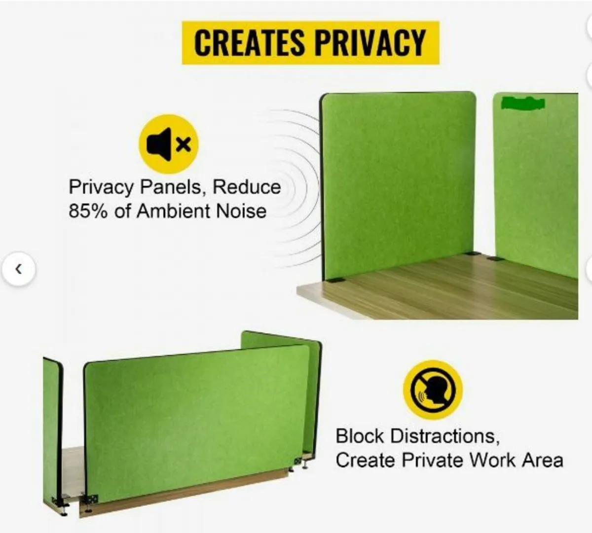Desk Divider 60'' Desk Privacy Panel - Image 2