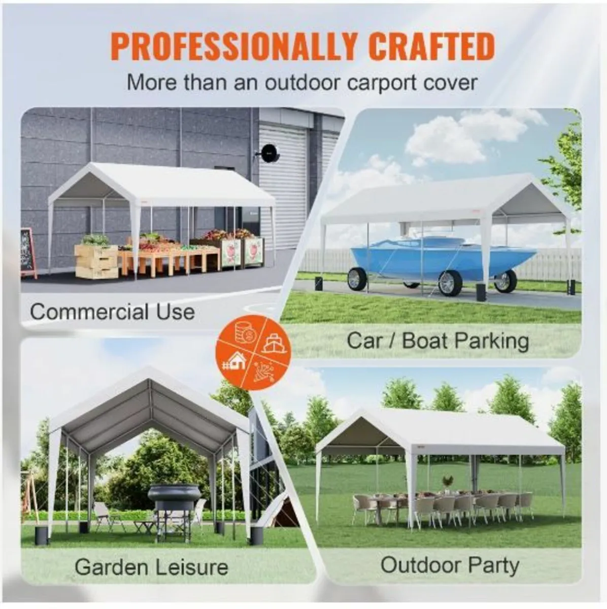 Carport, 10x20 ft Heavy Duty Car Canopy - Image 4