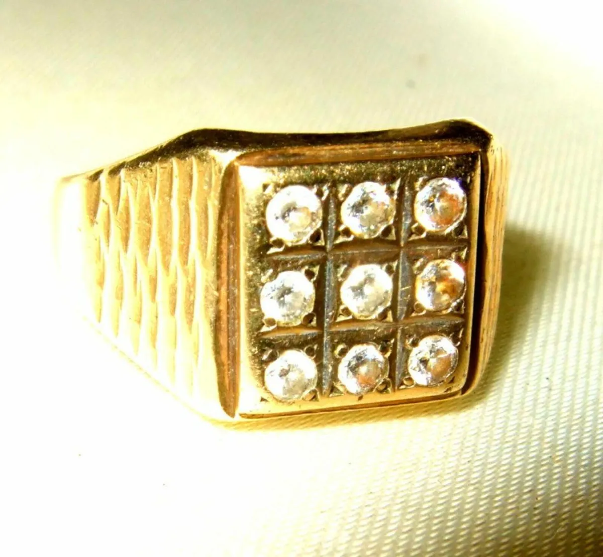 Vintage Gentlemans Gemset Ring - Image 3