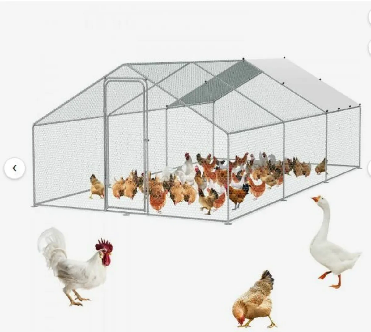 Large Metal Chicken Coop, 9.8x19.3x6.5 ft - Image 4